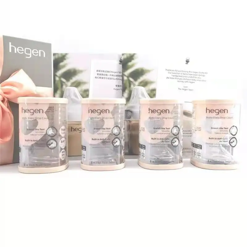 Hegen Baby Bottles Original Bottle PPSU Gift Box With Storage Lid Pacifier Water Bottle for Children Baby Items Free Shipping