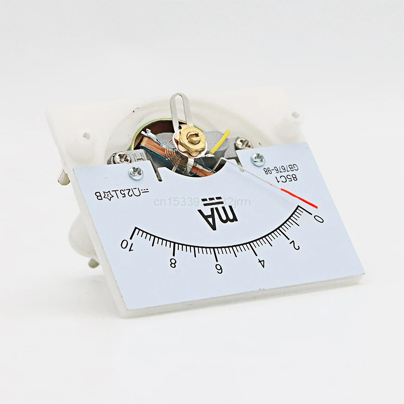 1Pcs 85C1 Milliammeter DC Analog Current Meter Panel Mechanical Pointer Type 1/5/10/20/30/50/100/200/300/500mA