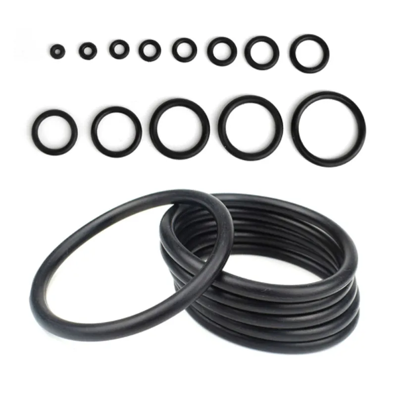 10Pcs CS 2/2.4mm OD 6mm-182mm Black NBR O Ring Seal Gasket Nitrile Rubber O-Ring Waterproof Oil Resistant Sealing Washer