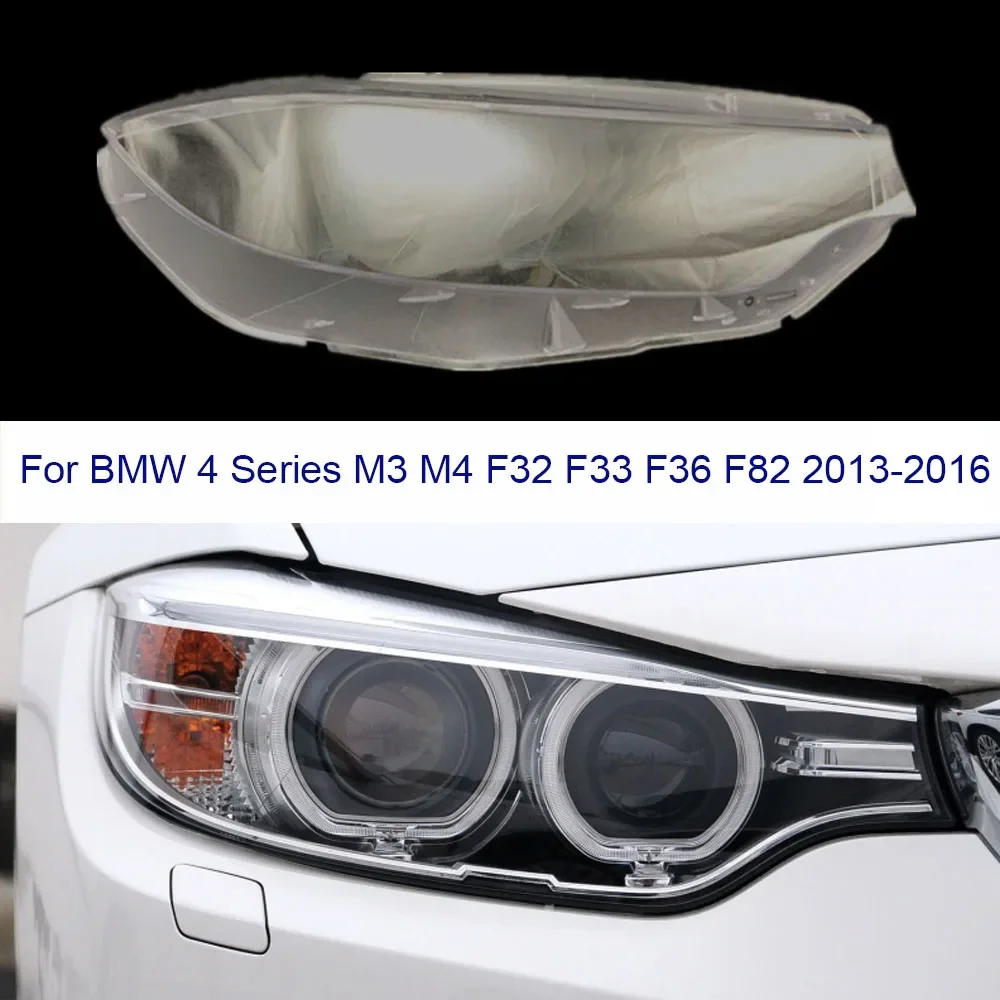 

HTTCY For BMW 4 Series M4 F32 F33 F36 F82 2014 2013 2015 2016 front Headlight Cover Lens Shell Lampcover Lampshade Headlamp