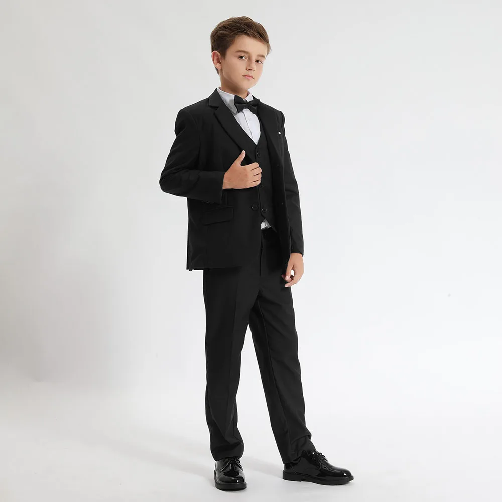 

High-end Boys Suits Elegant 3 Piece Notch Lapel Single Breasted Kids Suit Slim Casual Daily Fashion Children's Clothing