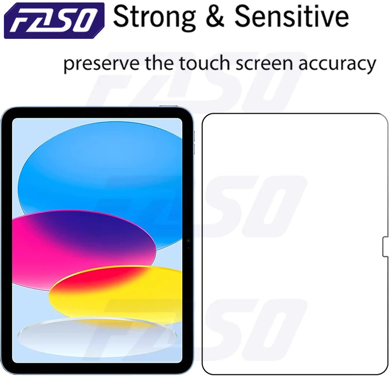 FASO Tempered Glass Screen Protector For Apple IPad Pro 12.9 11 9.7 10.2 10.9 Air 4 5 Mini 6 5th 6th 7th 8th 9th 10th Generation