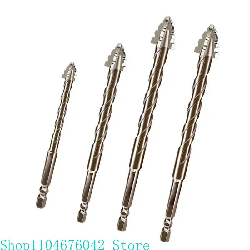 5ASD 4PCS/SET คุณภาพสี่บิตสว่านเยื่อหุ้มปอดแบบหยักสำหรับงานไม้มืออาชีพและโครงการ DIY มัลติฟังก์ชั่น