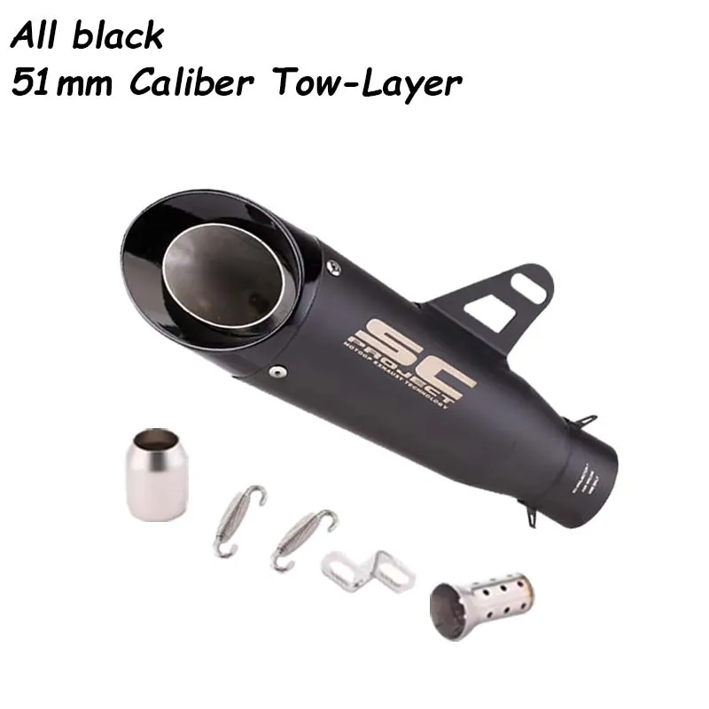 Uniwersalny wydech motocyklowy 51mm 60mm z tłumikiem DB do Honda YZF R6 R3 R25 MT07 MT09 Z400 Z900 Z650 MT03 Du