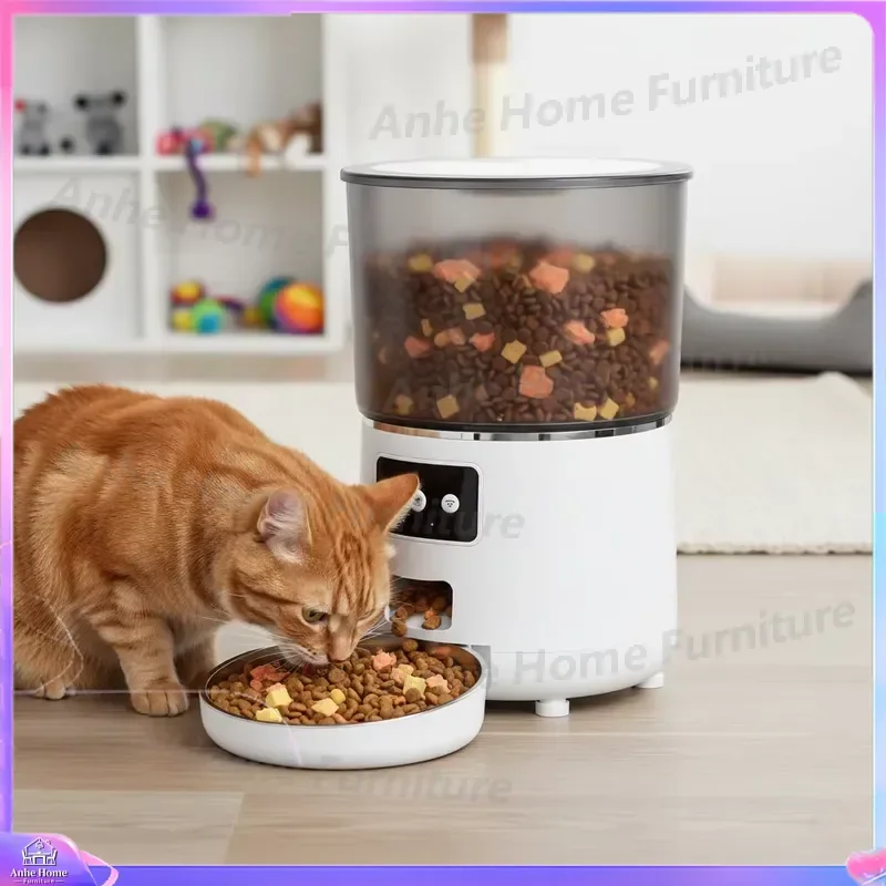 Smart Automatic Pet Feeder WiFi App Control Timed Food Dispenser for Cats Dogs Remote Voice Recording Large Capacity Smart
