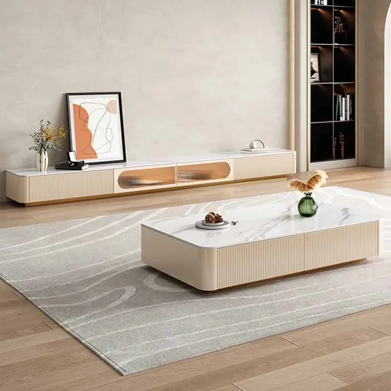 Kawaii Waterproof Coffee Table Storage Unique Low Minimalist White Side Table Nordic Modern Floor Mesa Auxiliar Home Furniture