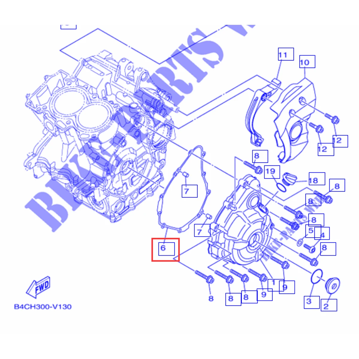 Engine Crankcase Cover Gasket For MT07 MTN690 14-22 XSR700 MTM660 16-22 MTT660 2017 FZ07 15-17 TENERE700 XTZ7 21-23 YZF-R7 22-23