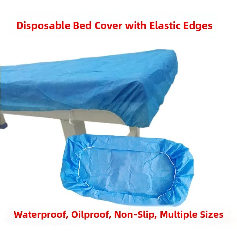 

Disposable Bedding Cover Medical Transport Sack Waterproof Oil Tight Elastic Thick Non-Woven Massage Beauty Salon Bed Cap Med...