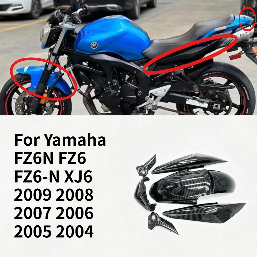 Speedometer Cover Front Fender Turn Signal Rear Tail Fairing Kit For Yamaha FZ6 FZ6N FZ6-N XJ6 2009-2004 Motorcycle Accessories