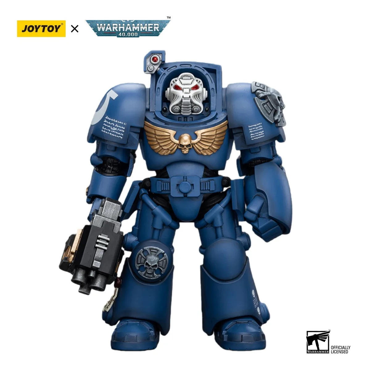 

JOYTOY Warhammer 40000/40k Ultramarines Terminator Squad Terminator with Storm Bolter Action Figure Doll Decoration Gift Model