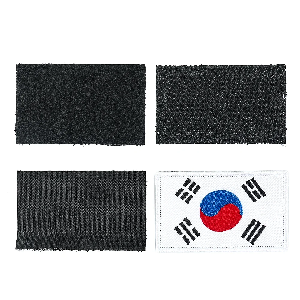 1 pièce Patchs magiques drapeau coréen, emblème Tai Chi, accessoires de décoration pour vêtements et brassards, fournitures de couture DIY