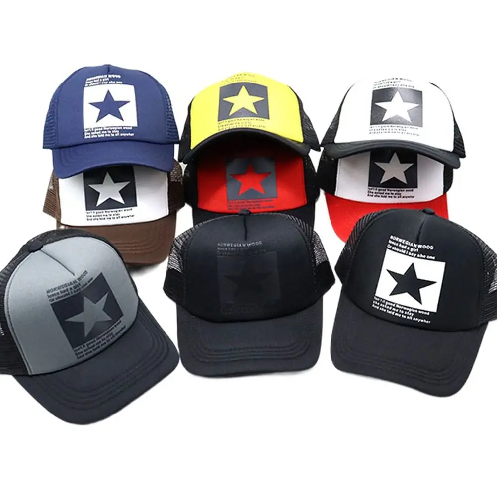 

Fashion Casual For Women Letter Five-pointed Star Outdoor Snapback Cap Visors Cap Baseball Cap Mesh Hat