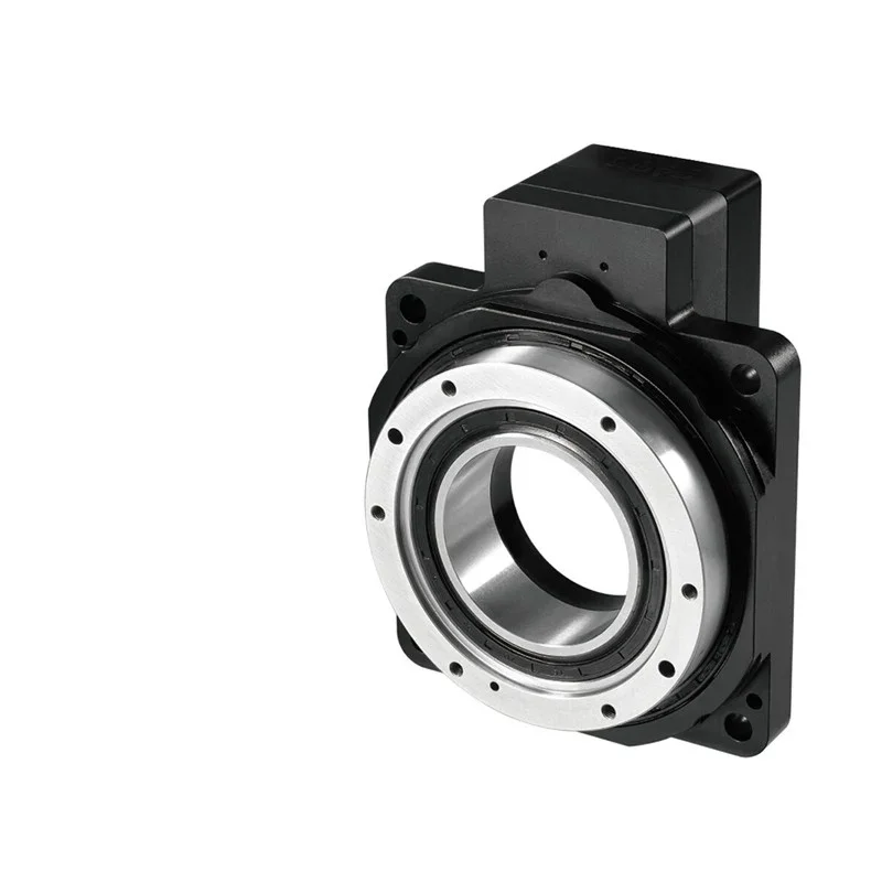 200 turntable precision hollow rotary platform connected to servo stepping high precision planetary gear reducer turntable