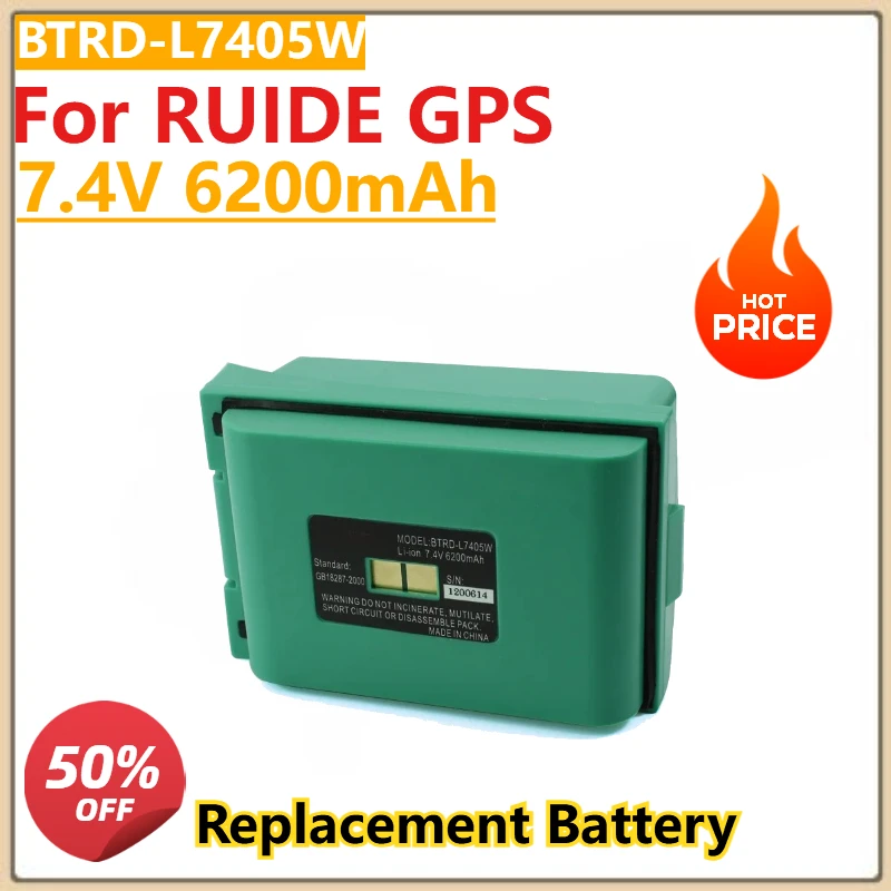 

High Quality New 7.4V 6200mAh Battery BTRD-L7405W for RUIDE GPS Rechargeable Li-ion Battery