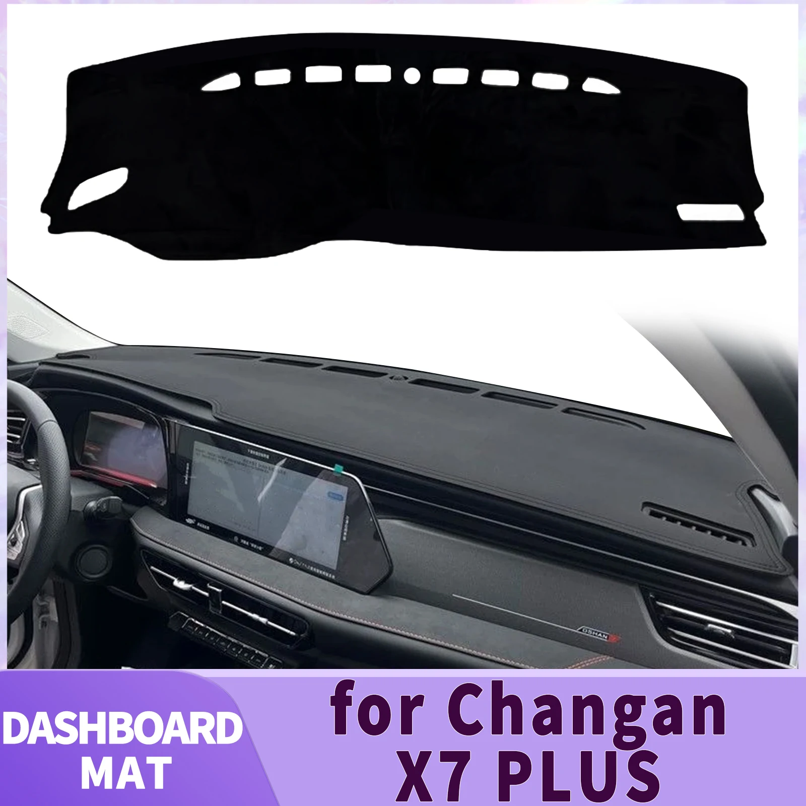 

fit for Changan X7 PLUS 2024 2025 2026 Car Dashmat Accessories Dashboard Cover Pad DashMat Sunshade Protective Carpet Leather