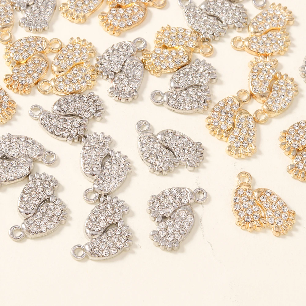 10pcs 16*19mm Crystal Footprin - đánh giá và giá Jewelry Making 3 Year Old