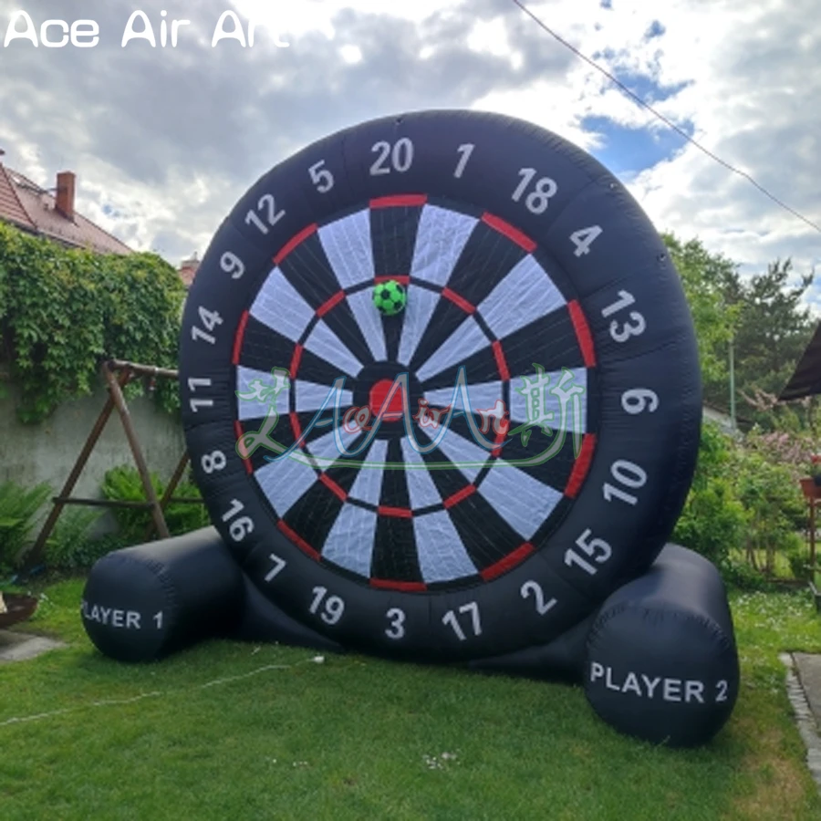 Cible de jeu de fléchettes de football gonflable avec 6 pièces IkFor, jeu de société personnalisé, divertissement sportif en plein air ou aire de