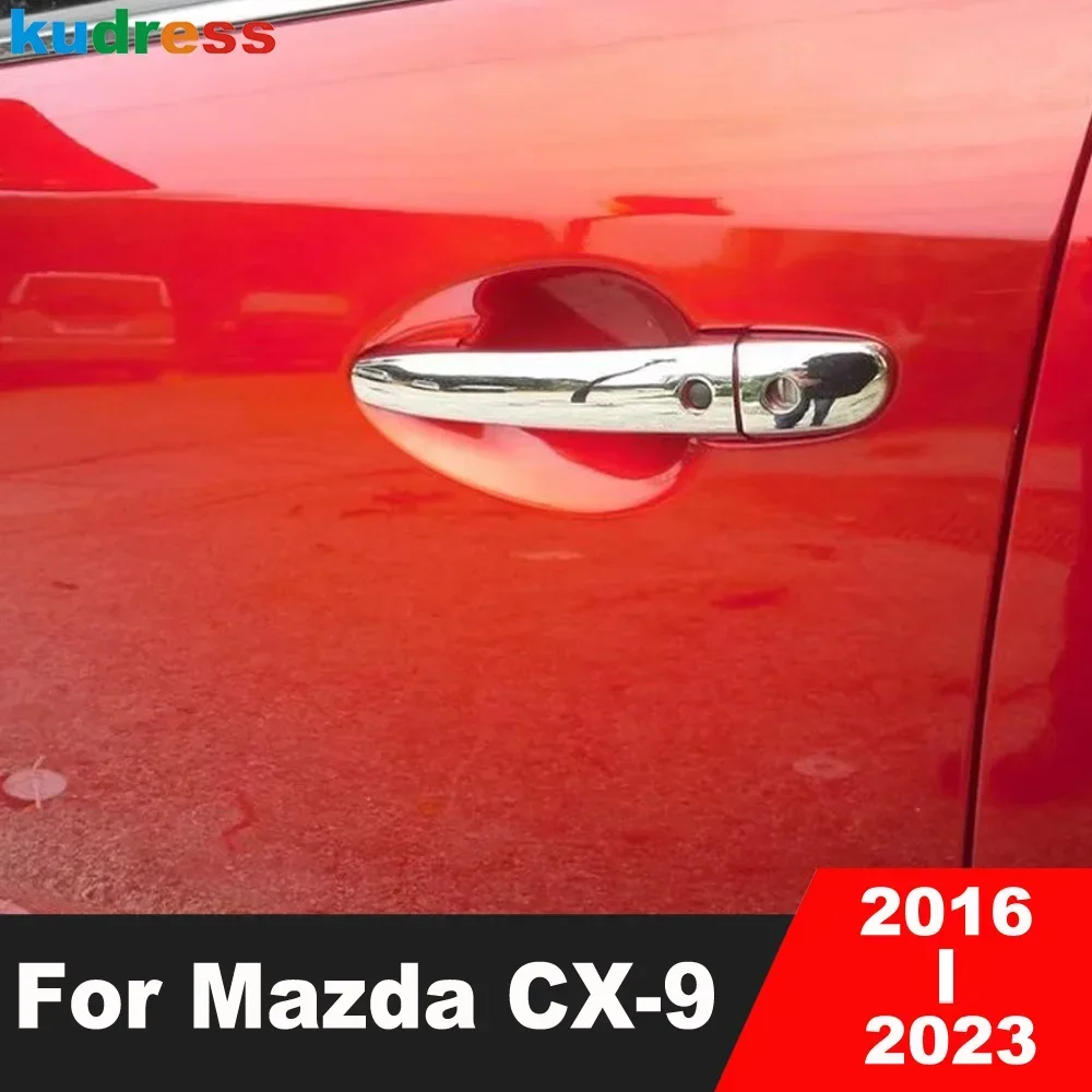 

For Mazda CX9 CX-9 2016 2017 2018 2019 2020 2021 2022 2023 ABS Chrome Side Door Handle Cover Trim Car Exterior Accessories