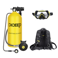 DIDEEP X6000 3L diving tank, oxygen tank, underwater diving equipment, backpack style diving backpack, diving goggles