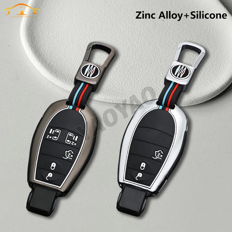 

Zinc Alloy & Silicone Car Key Case Cover Holder For Jeep Grand Cherokee Dodge Magnum Durango