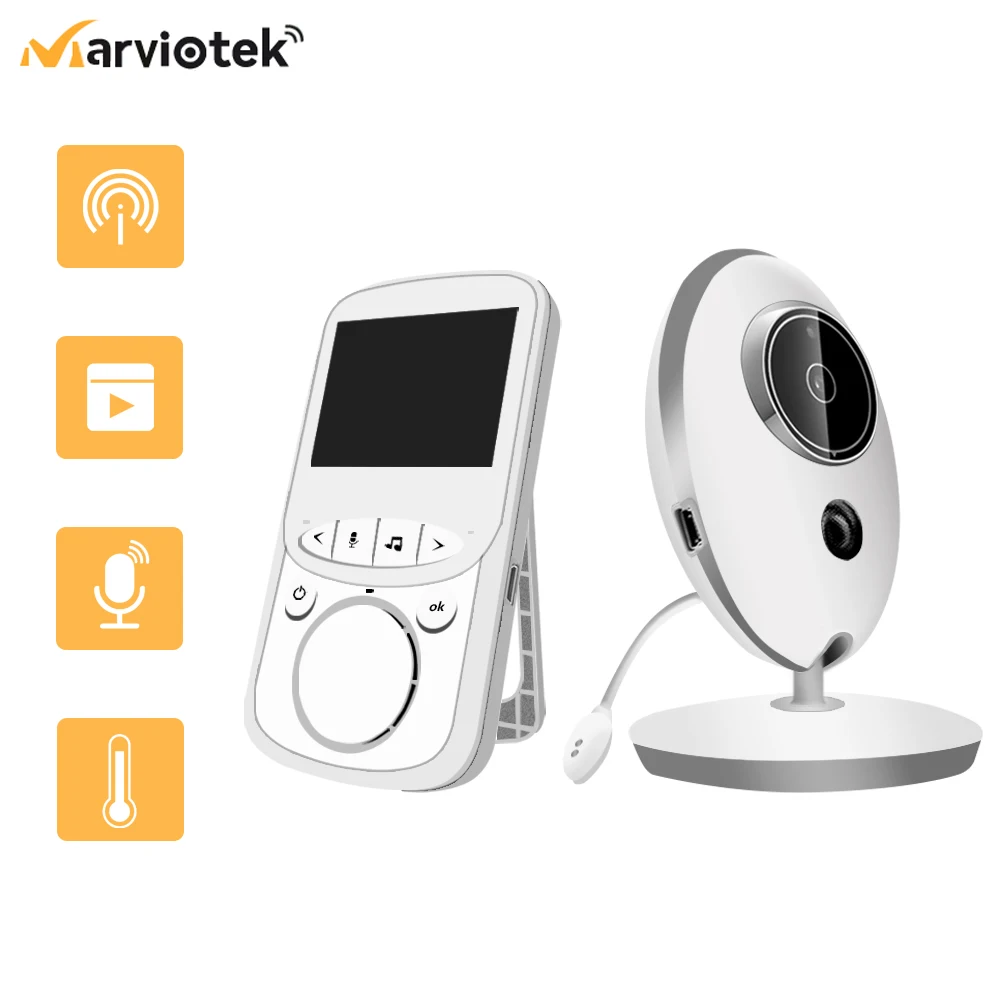 Baby Monitor with Camera Wireless Music Intercom IR Audio Video Nanny Camera Temperature Monitoring babysitter VB605 baby phone