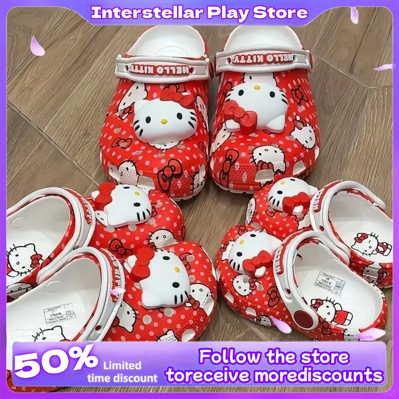 

Hot New Sale Kitty Pochacco Summer Children Cartoon Sandals Anti-Slip Soft Bottom Toe-Covering Sandals Children'S Birthday