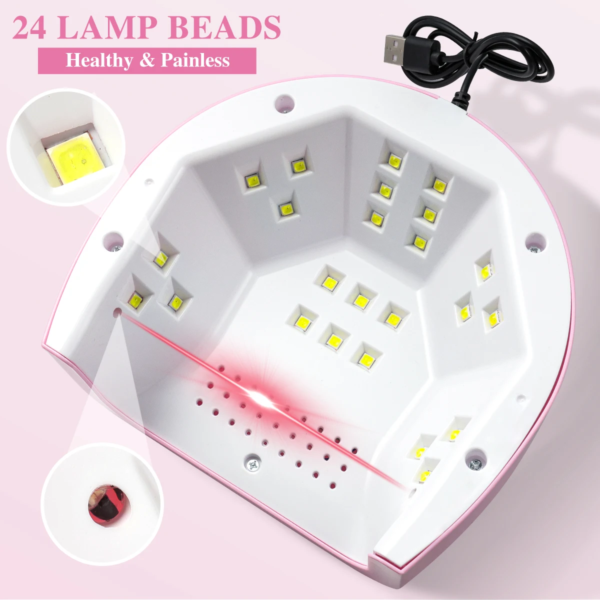 LIMEGIRL UV LED Nail Lamp Professional Gel Curing Nail Lamp with Timer Sensor Flash Diamond Design Dryer for Nail Salon Tools