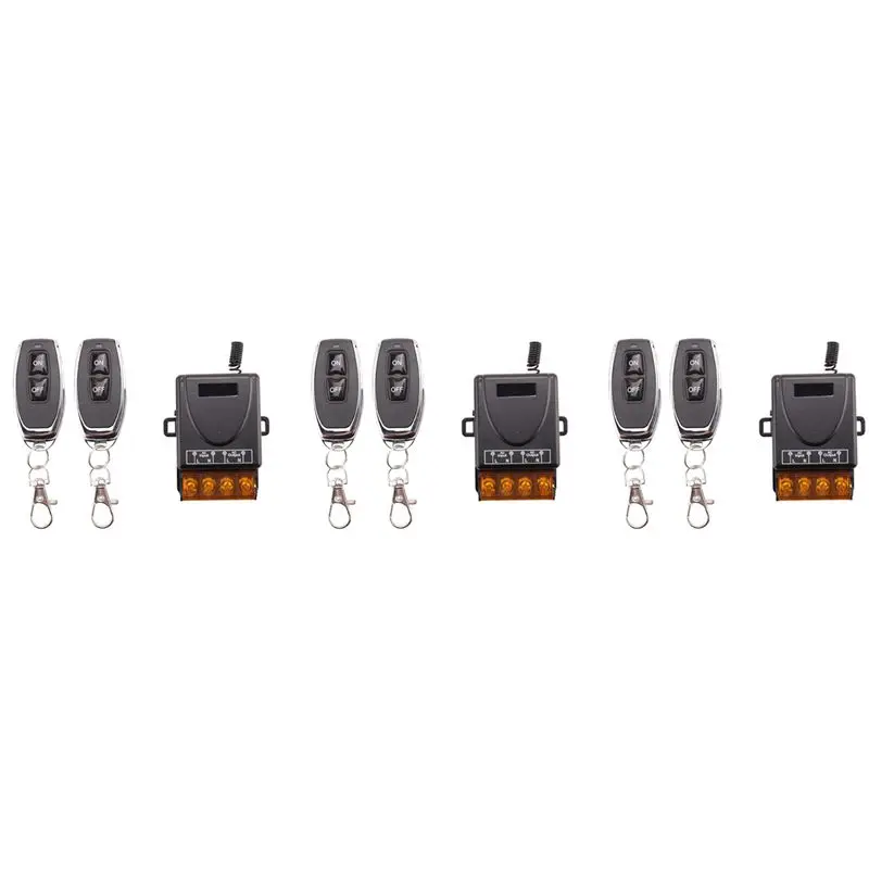 Gift For Her 3X 433Mhz 220V Water Pump Remote Control Switch 1Ch 30A Receiver Module ON/OFF Wireless RF Transmitter For Light LE