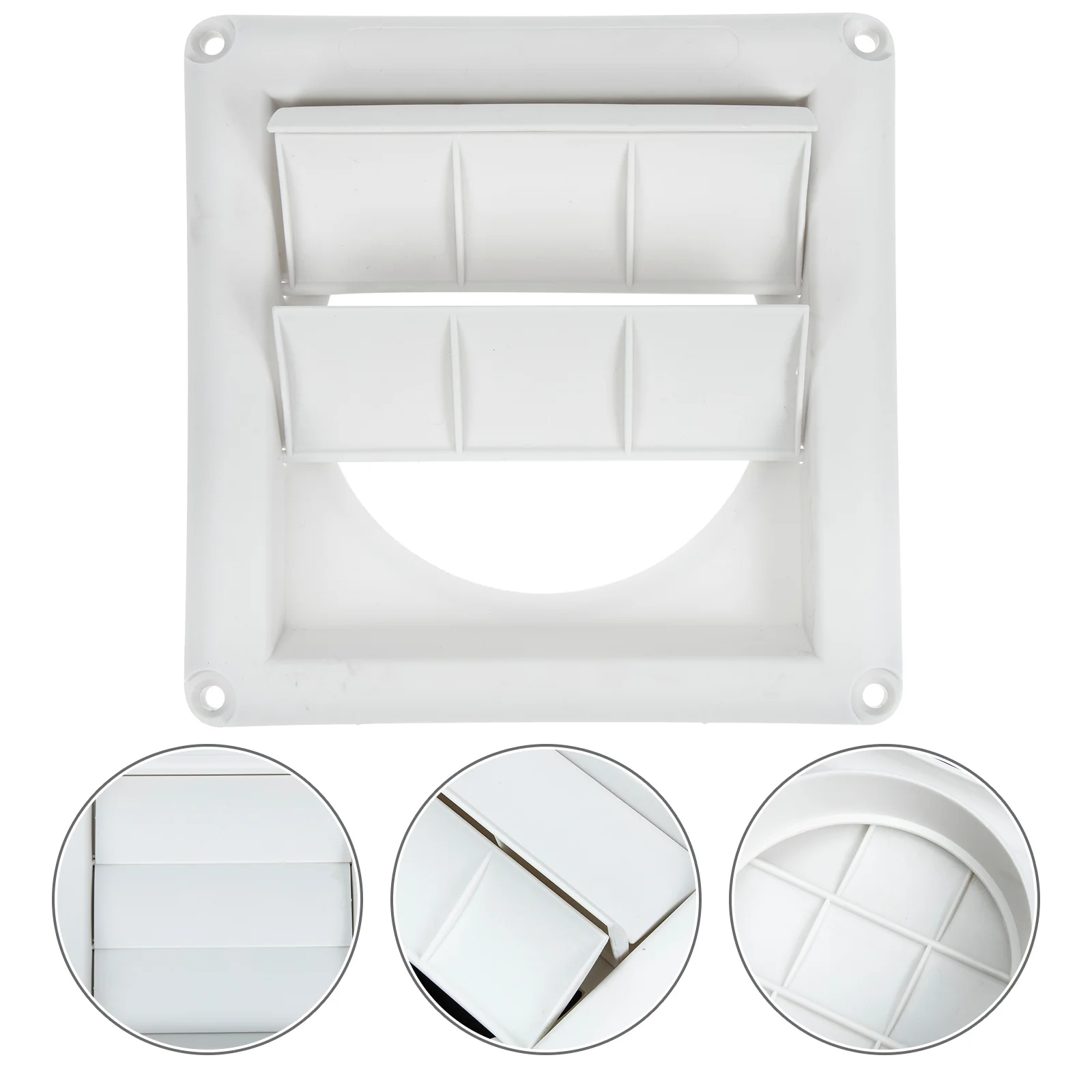 

Air Vent Cover for Exterior Wall External Dryer Motorized Blinds Window Ventilation Hood Outlet Airflow