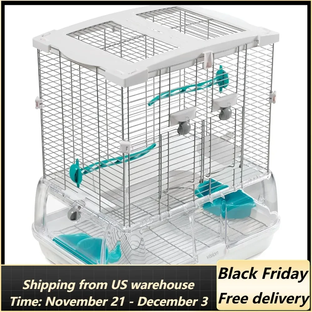 Hari Vision S01 Wire Bird Cage, Bird Home for Budgies, Finches and Canaries, Small