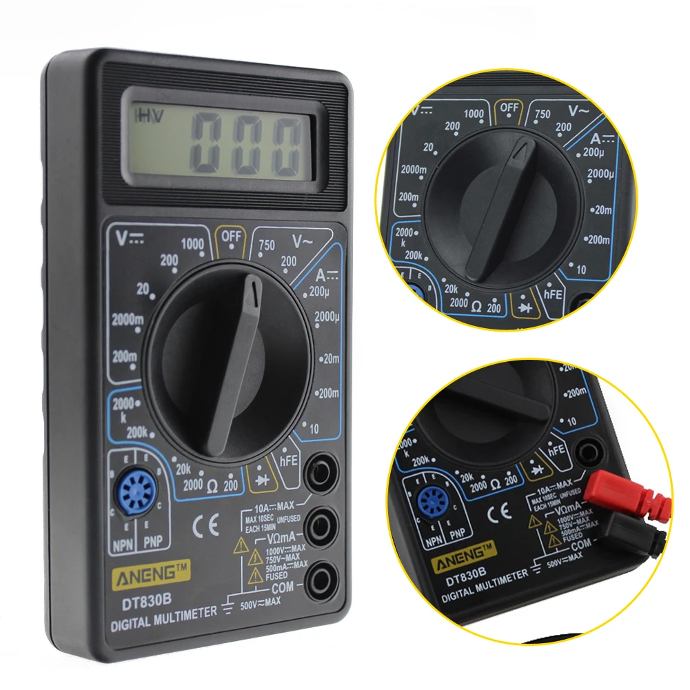 ANENG DT830B Smart Digital Multimeter AC DC Electric Voltmeter Ammeter Voltage Tester Ohm Volt Amp Meter Tools