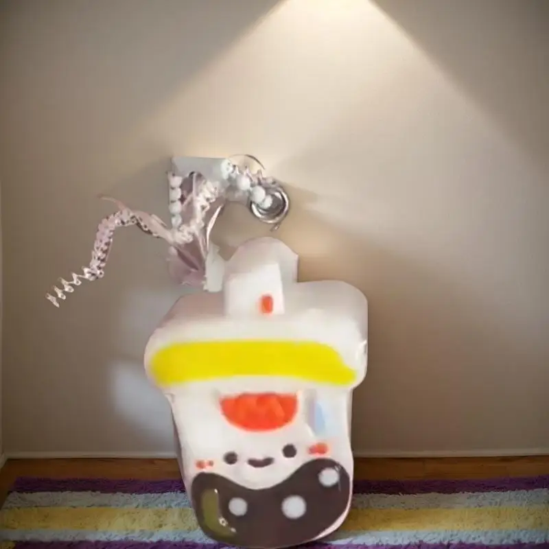 Stressverlichting Knijpspeeltje in schattig hamburger- en frietjesontwerp; Op siliconen gebaseerd met sleutelhanger, een perfect leuk decompresiecadeau