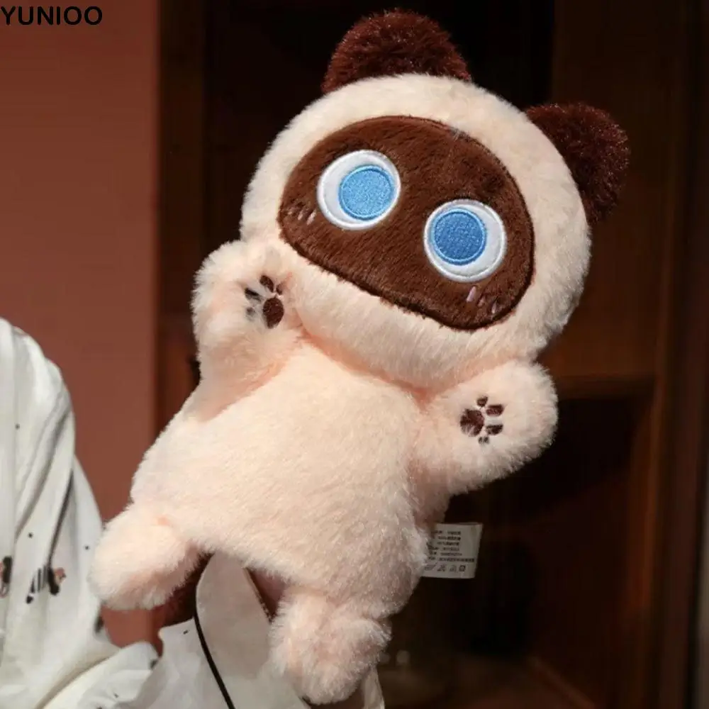 Marionetta a mano con animali per gatti Simulazione storytelling Peluche ripiene Giocattoli per gatti Morbida educazione precoce Burattino per storie con dita a mano