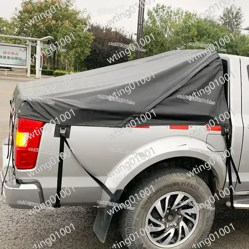 for F-150 F-250 Heavy Duty Waterproof Truck Bed Cover Durable Tarp Shield Protects Cargo from Rain Dust Sunlight Easy Install
