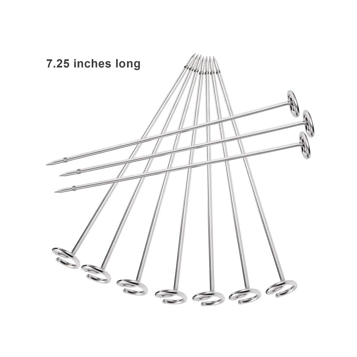 Pinchos Kebab para Ninja Foodi AG300, AG300C, AG301, AG301C, AG302,AG400,IG301A,10 pinchos de acero inoxidable de 7,25 pulgadas de largo
