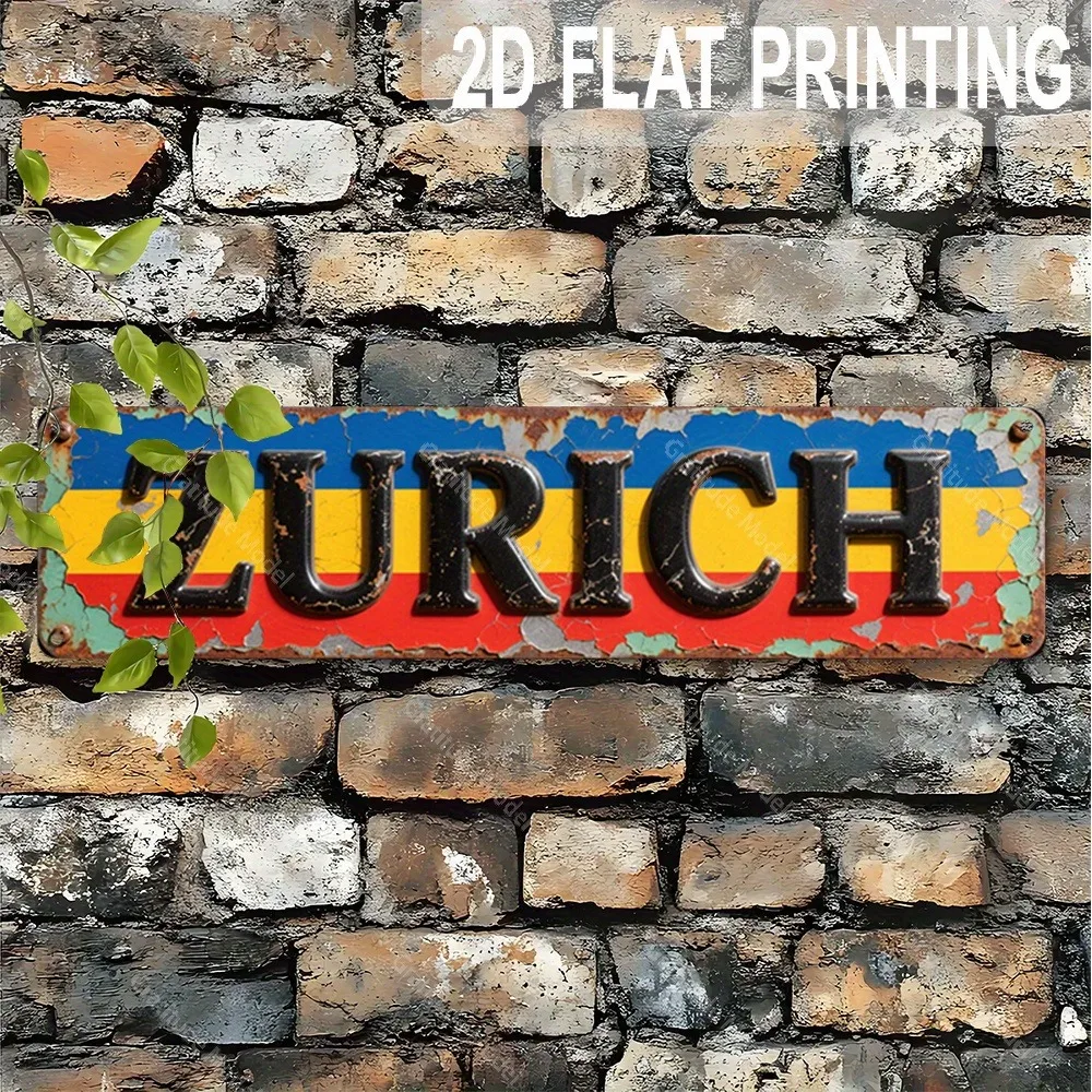 맞춤형 취리히 사인 2D 플랫 1개 15.7x3.9인치 - Home Decor Zurich 리뷰 및 가격