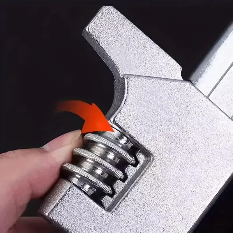 Verstellbarer Rohrschlüssel, großer Mund, Sanitär-Affenschlüssel, automatischer Waschbeckenrohrschlüssel, multifunktionaler F-Typ – Detail 4