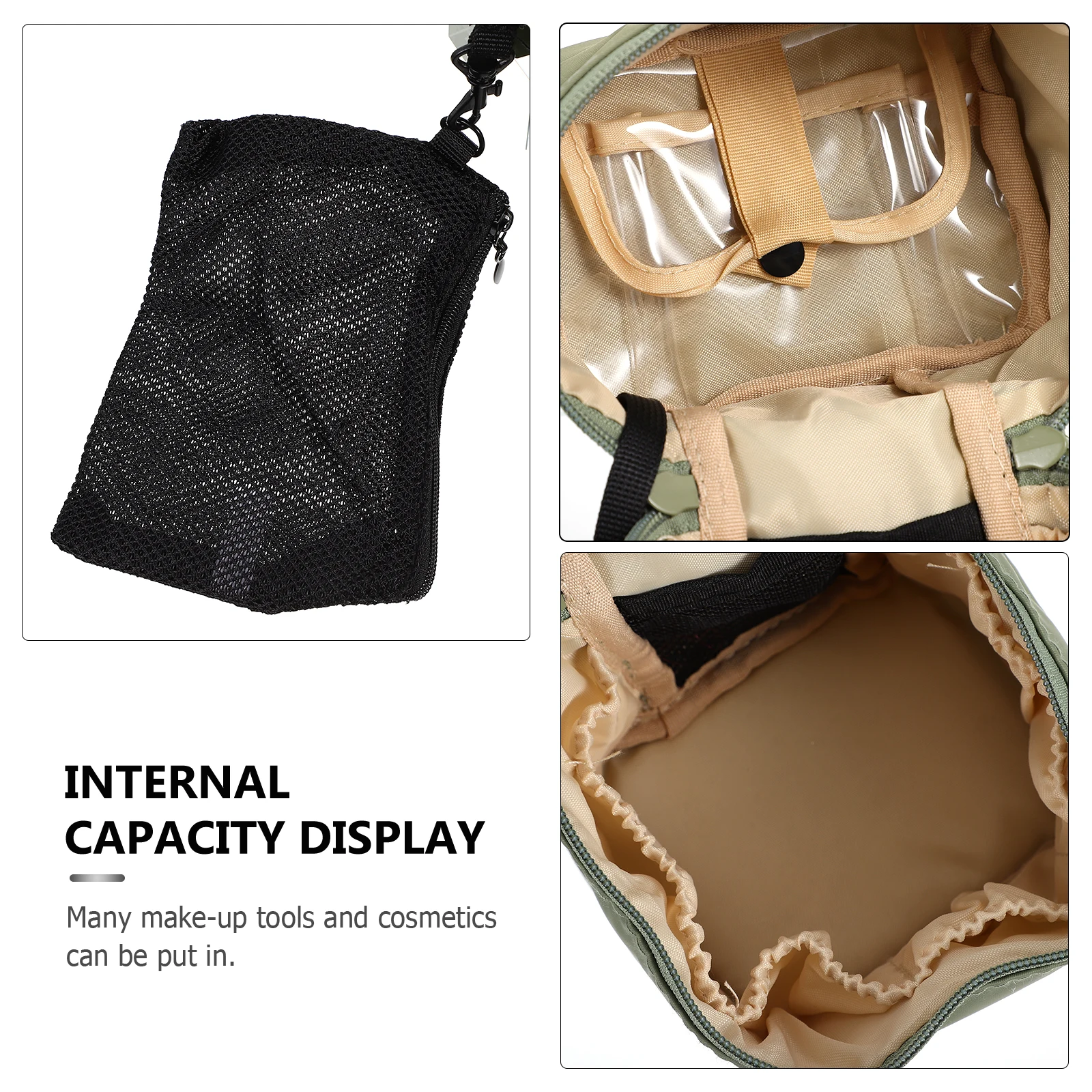 

Travel Large Capacity Lightweight Toiletries Pouch Nylon Makeup Case Zippered Pouch Women Toiletries Storage