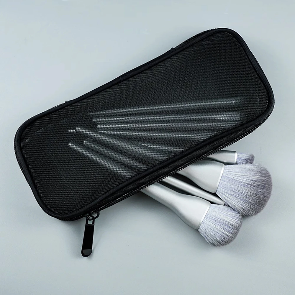 

Black Makeup Storage Bags Waterproof Zipper Cosmetic Brushes Case Organizer Women's Bag Portable Travel Brush Pen case Box