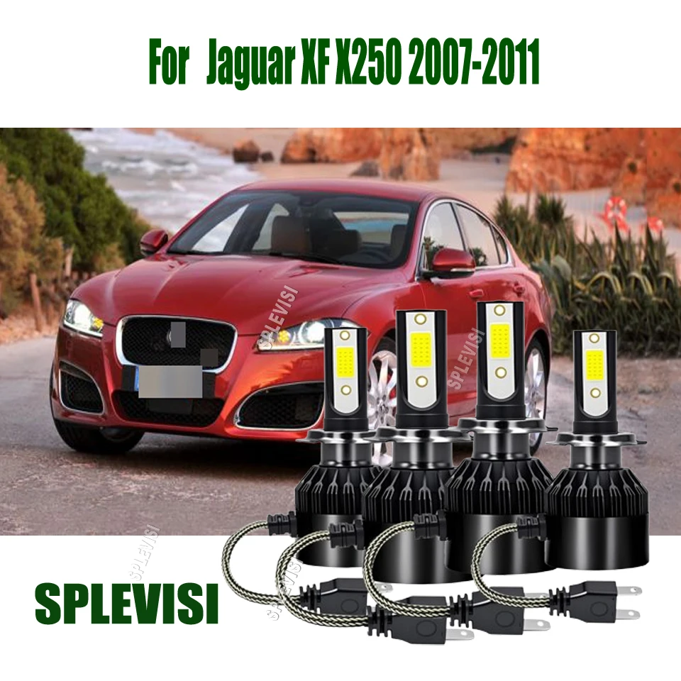 

Compact Aluminum Housing with H7 LED White Headlight Headlamp Conversion Kit For Jaguar XF X250 2007 2008 2009 2010 2011
