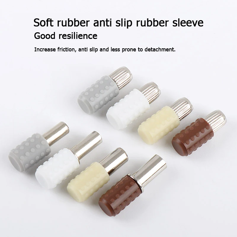 20-30Pcs Wardrobe Anti Slip Partition Nail Cross Self Tapping Screw Laminated Support Frame with Rubber Sleeve For Wooden Cabine