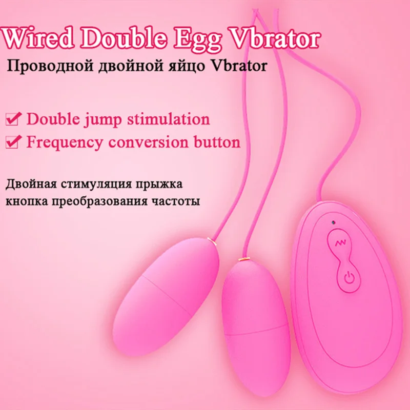 Powerful Vibrators Double Egg Bullet Multispeed Remote Control Clitoris Stimulator Silicone Adult Sex Toys Products for Women