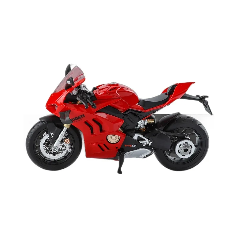 1:9 Ducati V4S Hohe Simulation Motorrad Diecast Metall Legierung Modell Auto Sound Licht Sammlung Kinder Spielzeug Geschenke Display