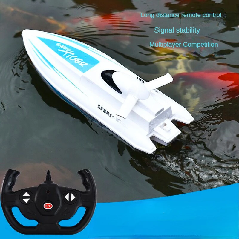 RC Boat High-speed Speedboat Charging Wireless Electric Water Yacht Toy Ship Model  Boy Gift Water Proximity Detection System