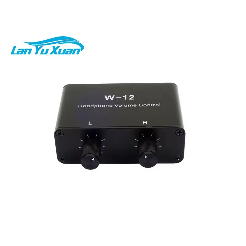 W-12 Stereo Headphone Volume Controller Left and Right Channel Independent Adjustment for 16-600ohms Headphones