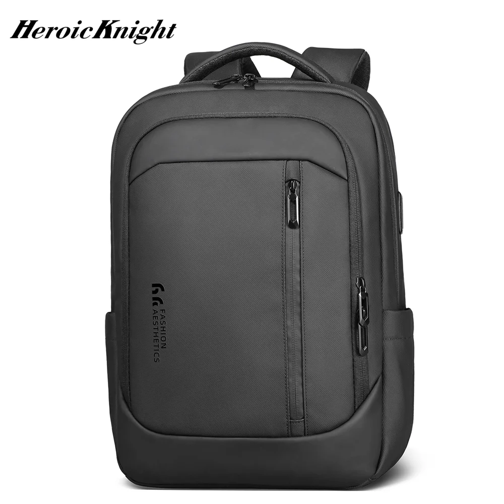 حقيبة ظهر رجال الأعمال الفريدة من نوعها من Heroic Knight مقاومة للماء مقاس 17 بوصة للكمبيوتر المحمول مع حقيبة ظهر أنيقة للركاب والسفر والكمبيوتر #1