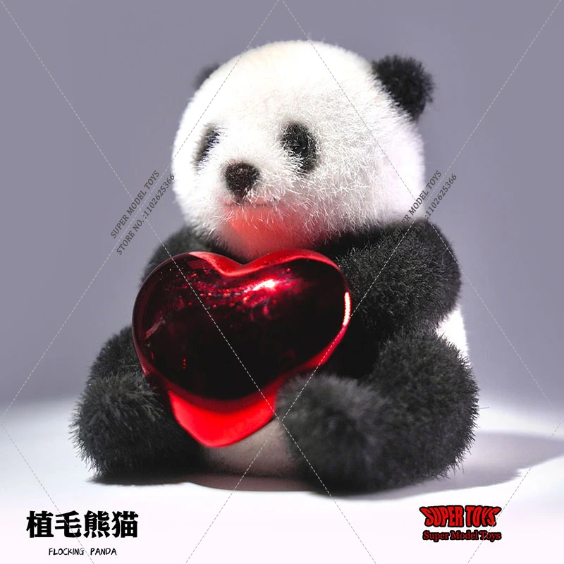 

JXK 1/6 Soldier Scene Accessories Flocking Panda Model Cute Animal Figure Love Desk Decoration Model for 12'' Action Figure