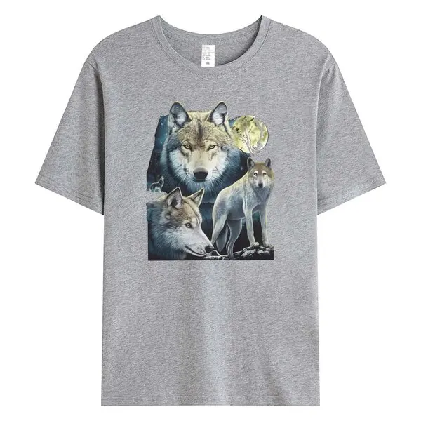 T-Shirt + Shorts Set Rock Chang Original Wolf Glow in the Dark Unisex Large