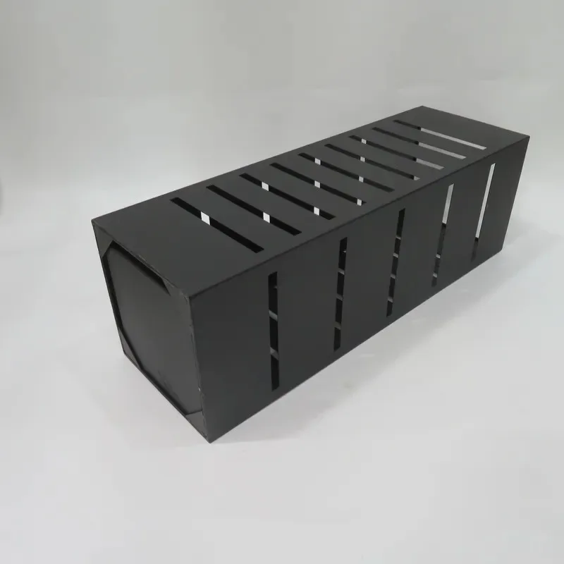 Modern Outdoor Metal Umbrella Stand Square Iron Craft Durable Storage Rack Powder Coated Surface Treatment for Terrace Patio