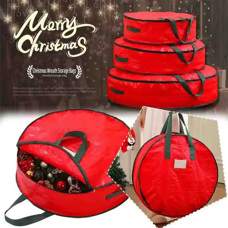 

Multi functional Portable Miscellaneous Circular Storage Bag With Large Capacity Zipper Dust-Proof Christmas Gift Organizing Bag